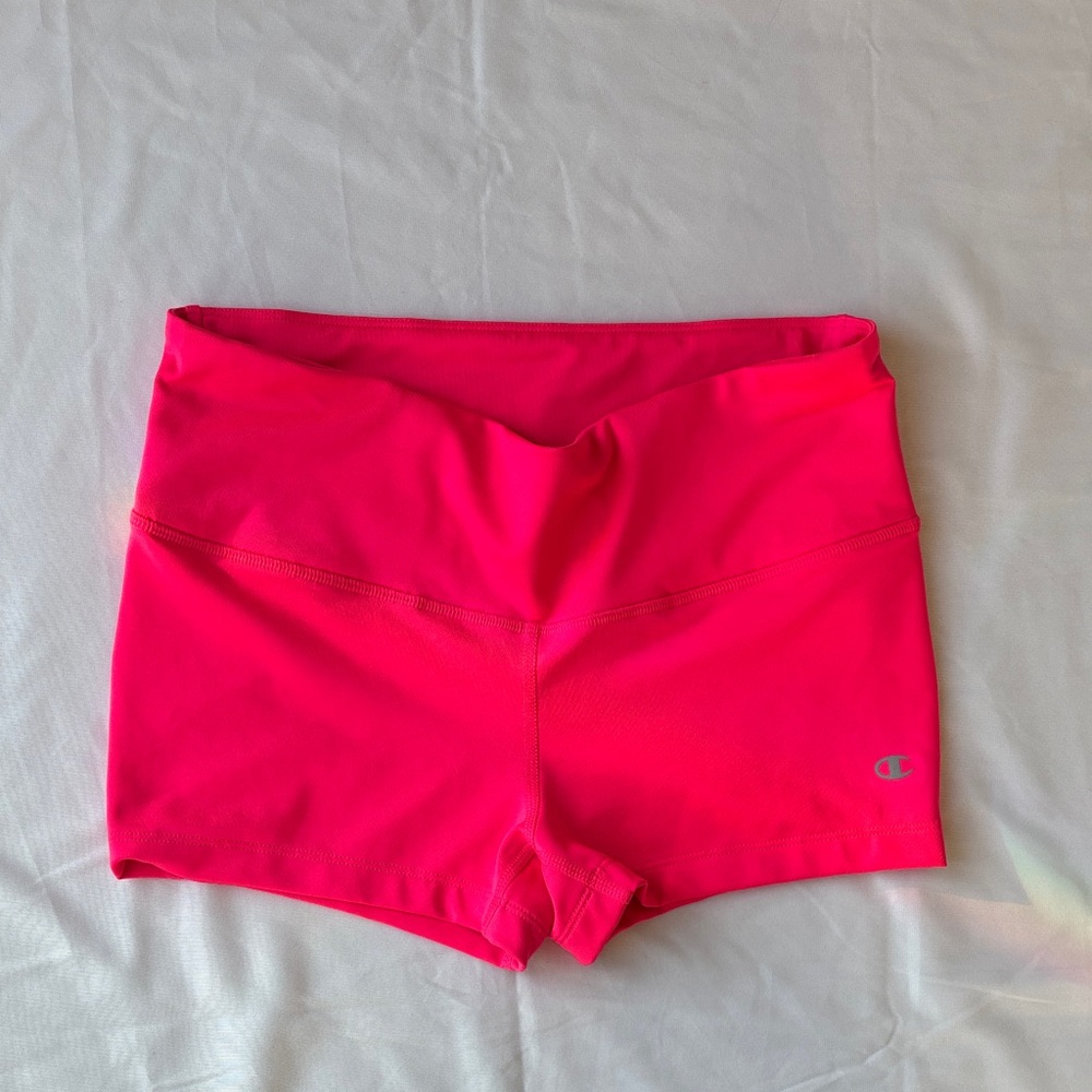 Champion Women's Neon Pink Athletic Shorts